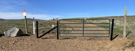  New gate at Pump House parking site.