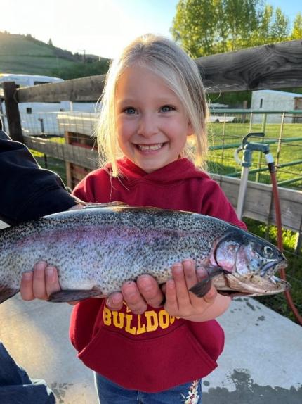 Maddie caught her first fish at the Dayon Kid’s Fishing Event sponsored by the City of Dayton. 