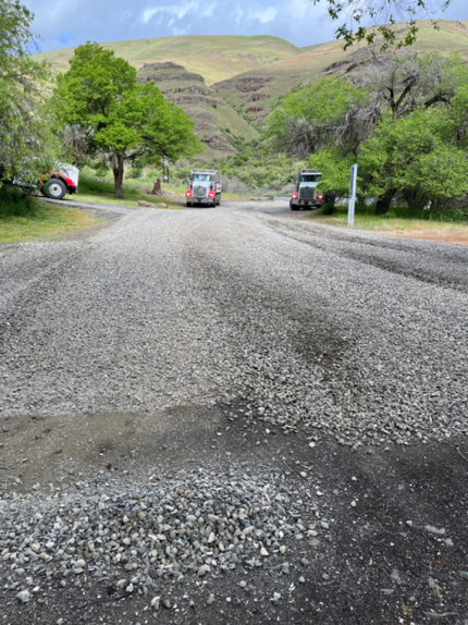 Gravel delivered to the Boggan’s Access Site. 