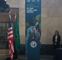 DIrector Susewind delivers remarks in Natural Resources Building