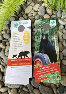 Black bear outreach door hanger flier