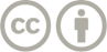 CC in a circle next to a man in a circle 