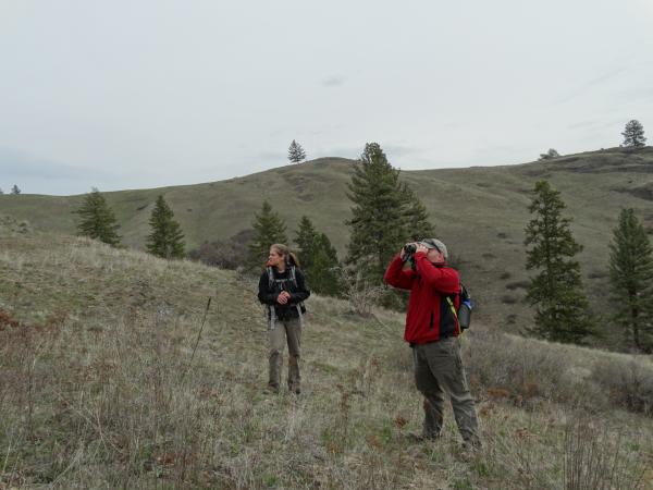 People watching birds at the Sherman Creek Wildlife Area